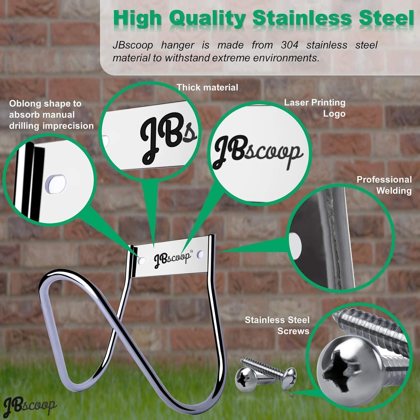 Versatile Stainless Steel Hose Hanger β Ideal for Hoses & Cords