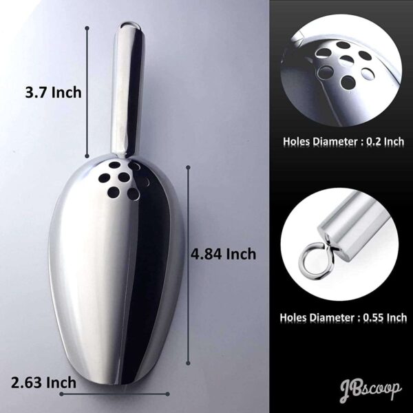 Ice scoop with holes to keep your ice pure