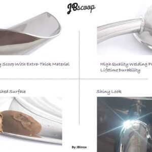 Kitchen ice scoop made of heavy duty stainless steel material