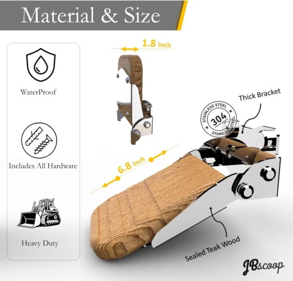 Foldable teak wood footrest for shower
