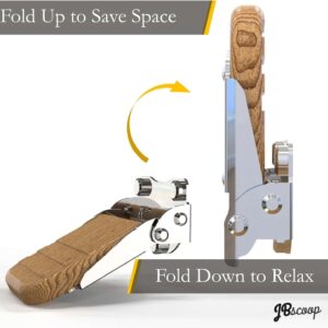 foldable modern teak footrest for spa style bathroom