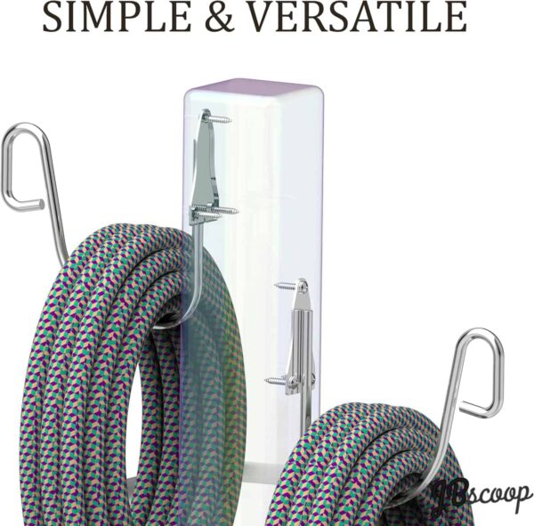 Hose storage mounted on a wall for outdoor use