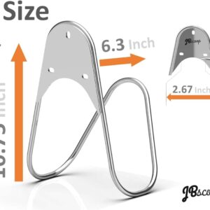 Hose storage hanger for garden wall installation