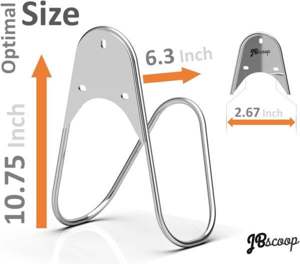 Hose storage hanger for garden wall installation