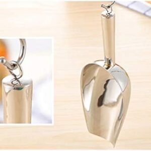 Durable stainless steel ice scoop with heavy duty build for kitchen