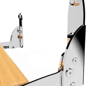 Foldable stainless steel teak shower bench