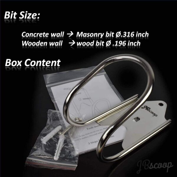 Hose hanger mounted on a wall for outdoor use - Box Content