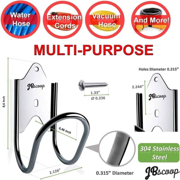 Versatile Garden hose rack mounted on a wall for outdoor use