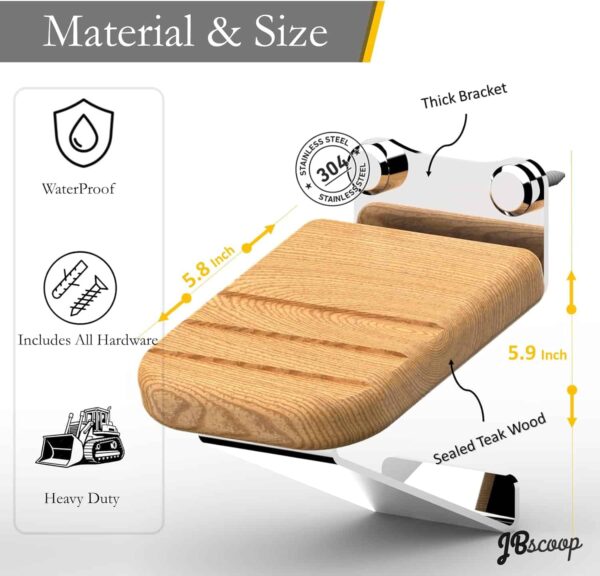 waterproof wall mounted shower footrest